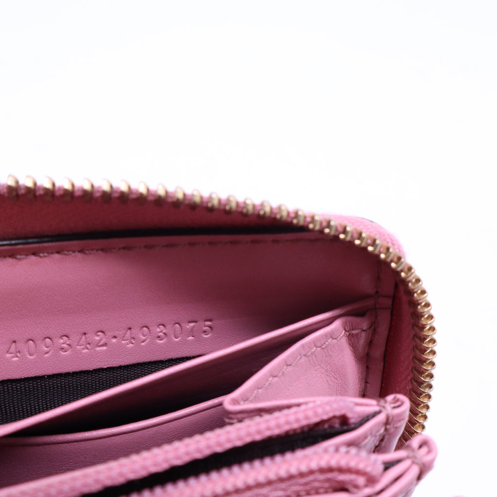 Guccissima Icon Zip Around Wallet Carmine Rose W20766
