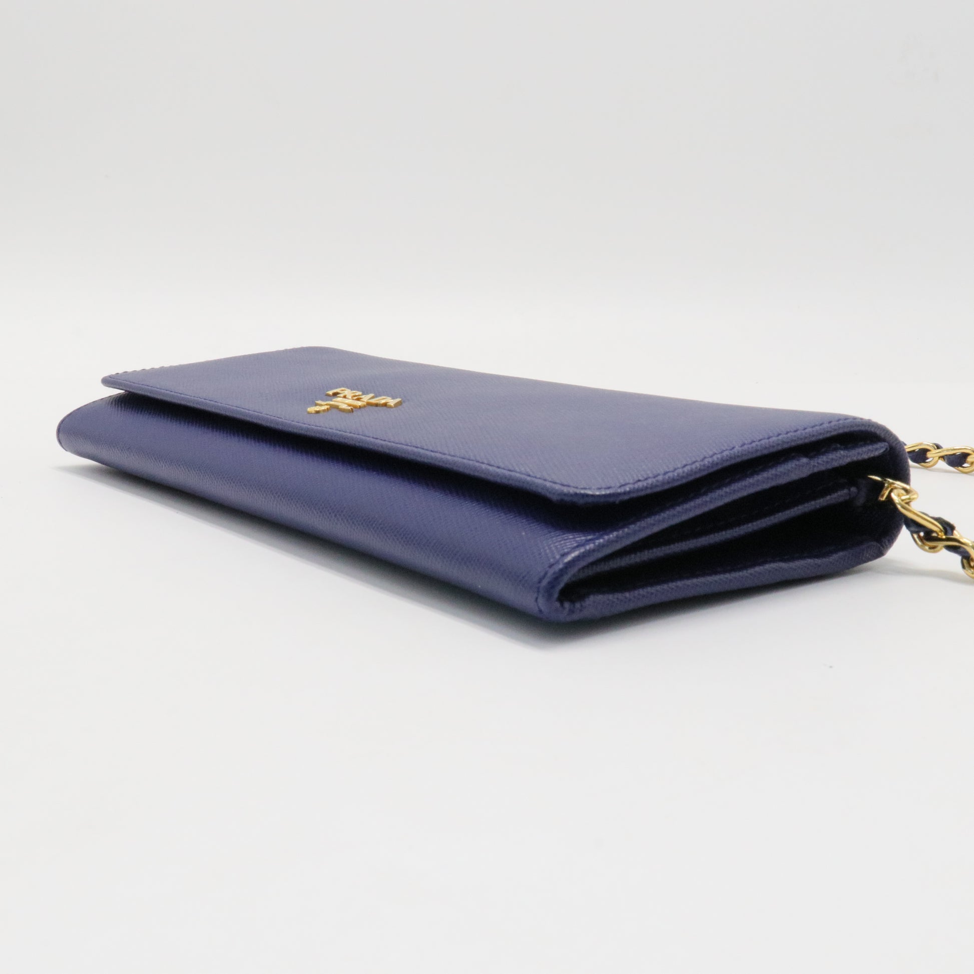 Wallet on Chain Saffiano Leather