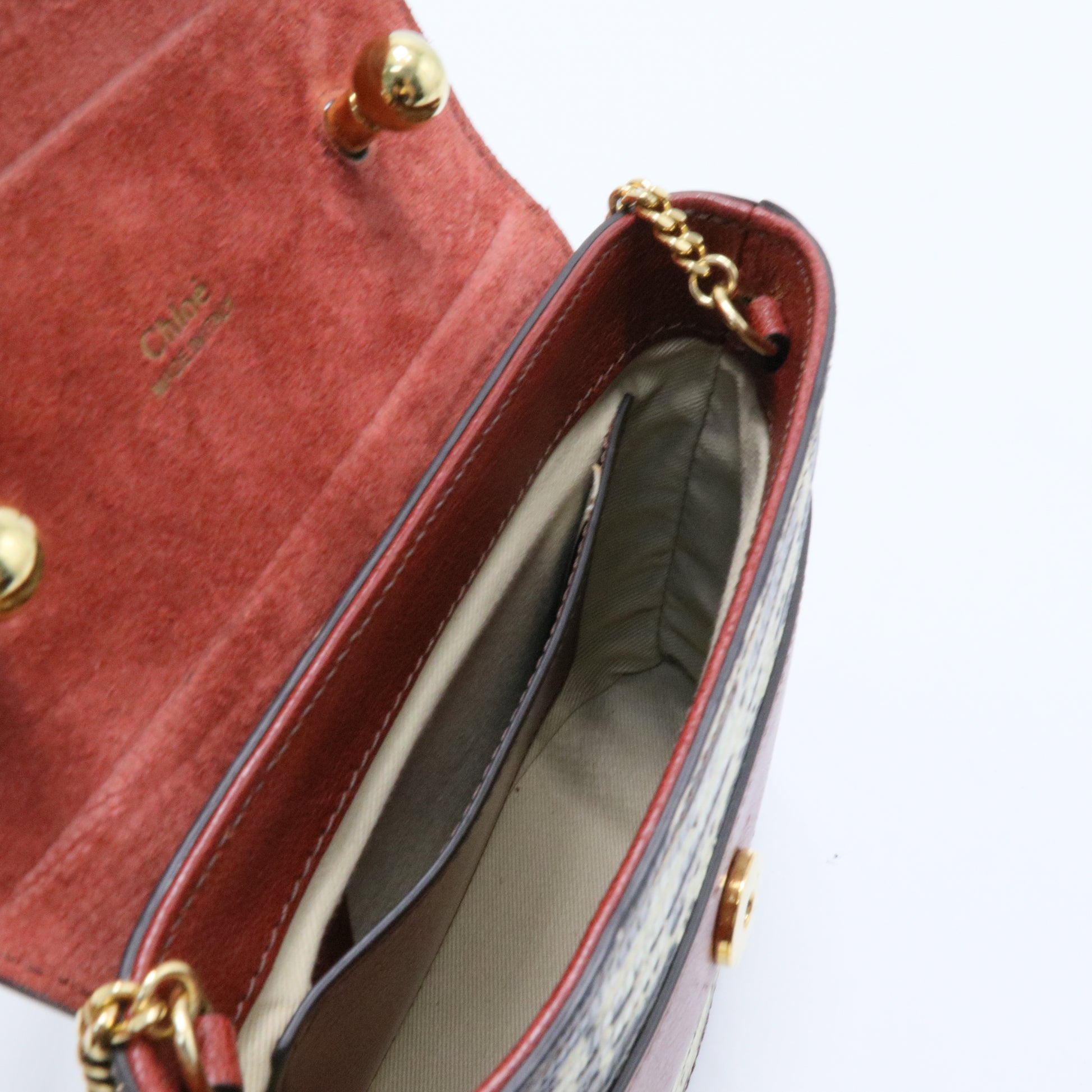 Aby Lock Bag Lizard Embossed Leather Small