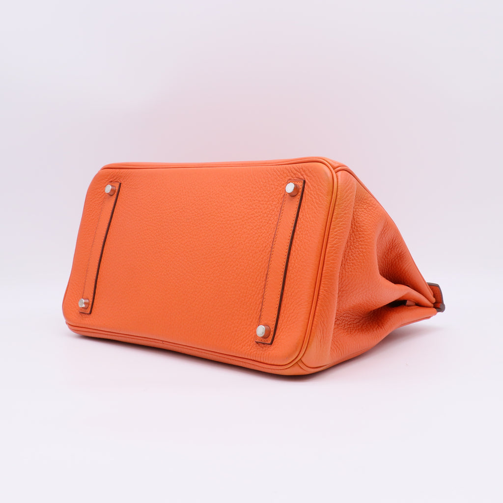 Orange H Togo Brikin 35 Handbag Twins LDJ4931