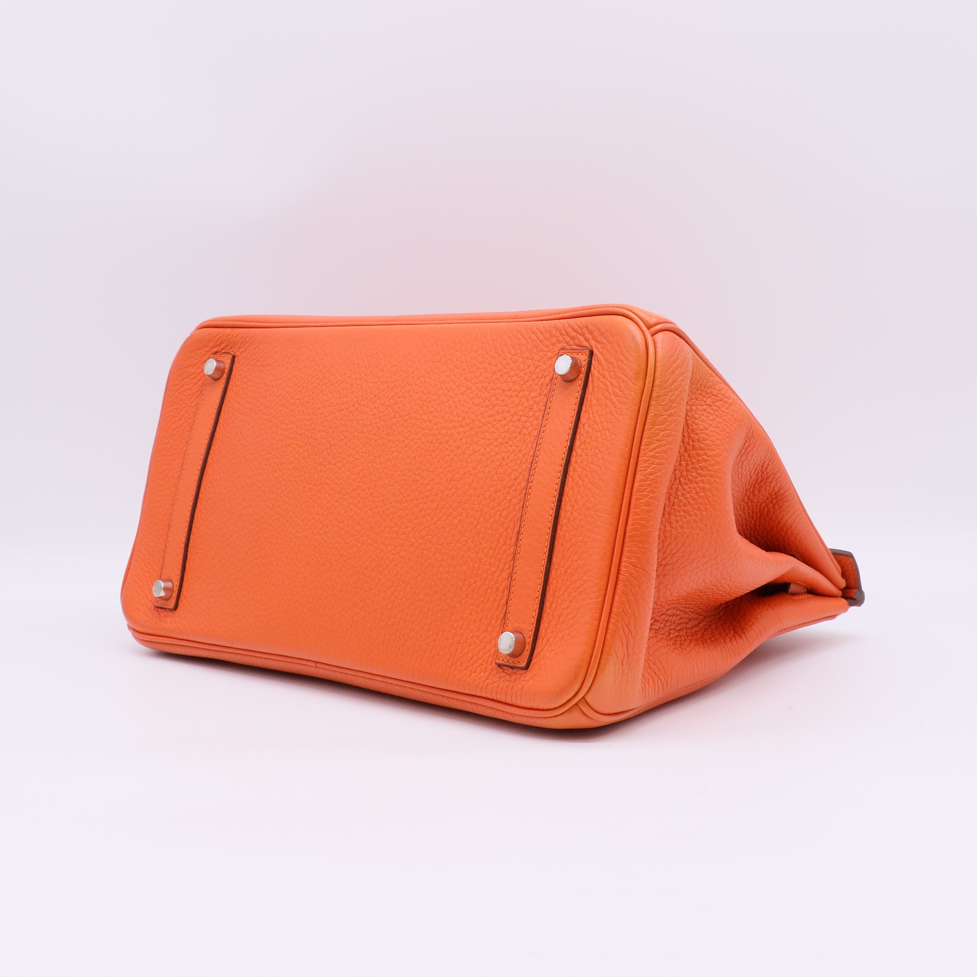 Orange H Togo Brikin 35 Handbag Twins LDJ4931