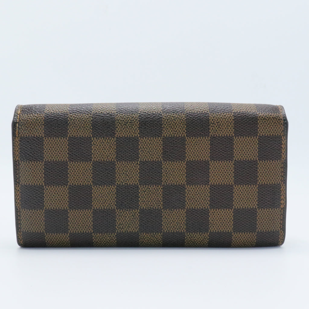 Damier Ebene Canvas Sarah Long Wallet