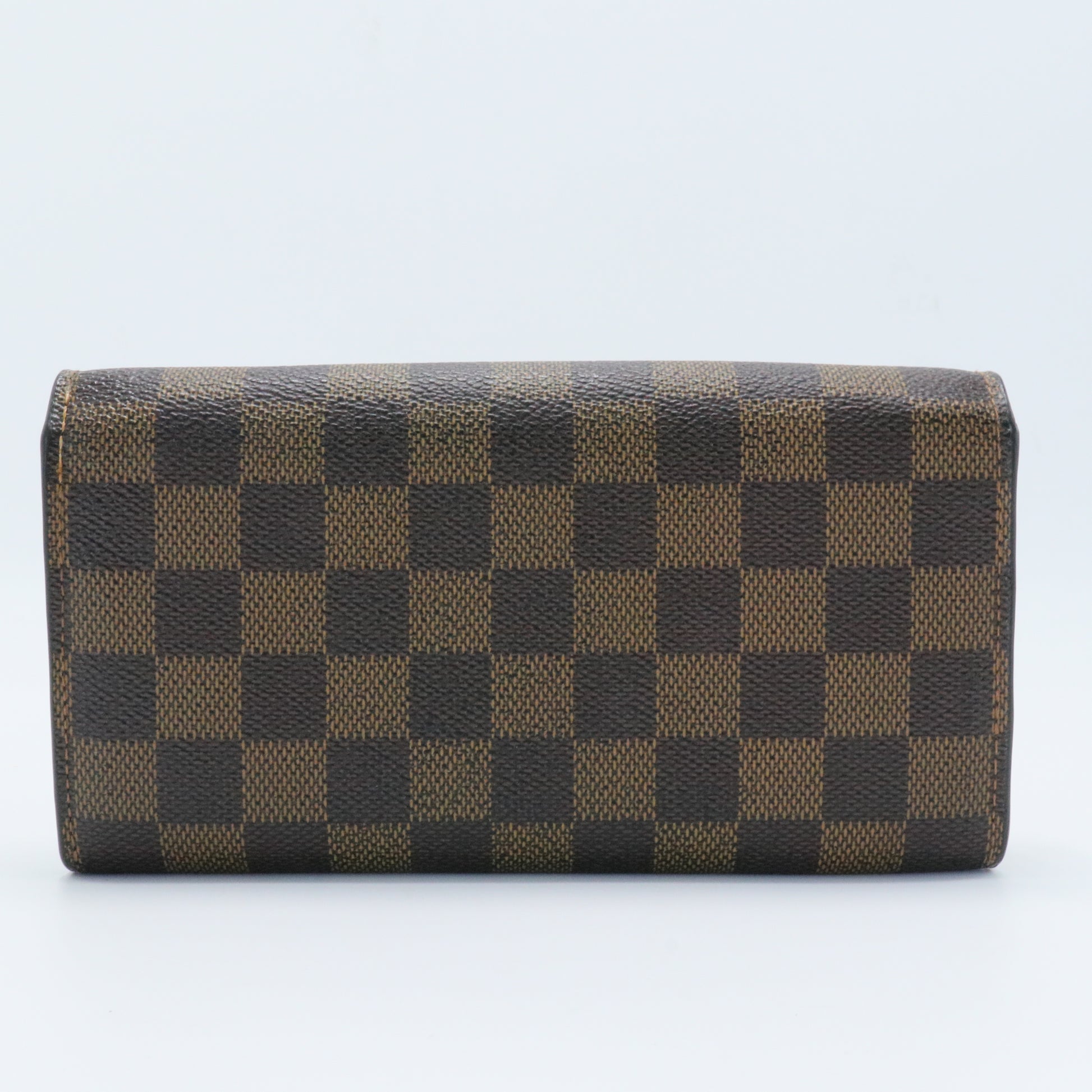 Damier Ebene Canvas Sarah Long Wallet