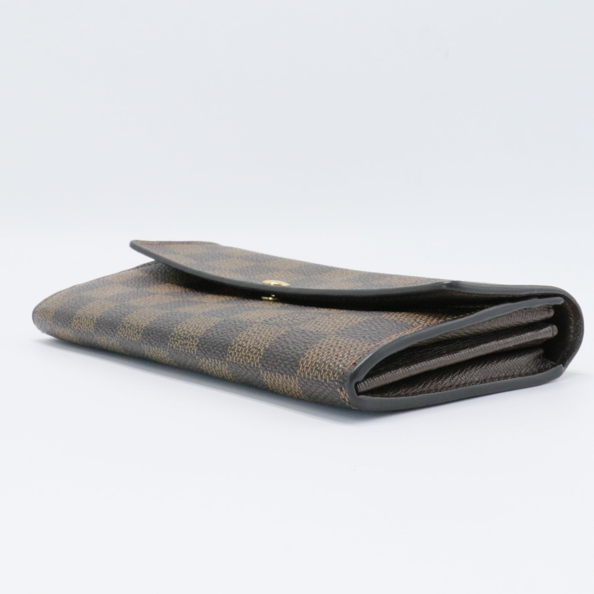 Damier Ebene Canvas Sarah Long Wallet