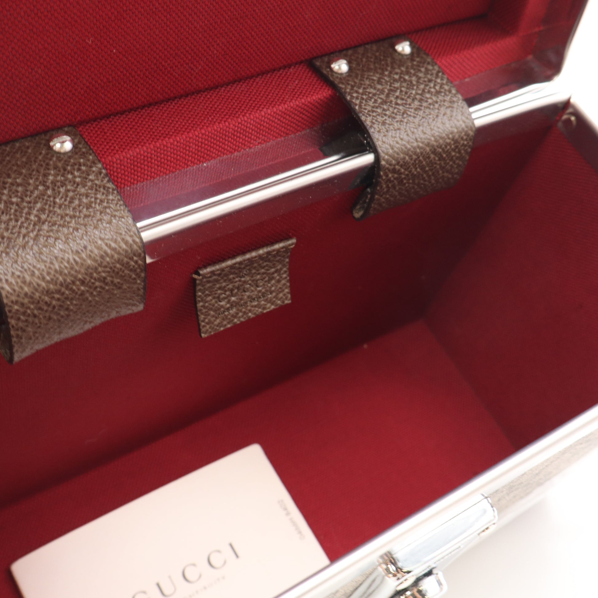 Gucci GG Supreme Monogram Globe-Trotter Beauty Case Brown twins LDJ5519