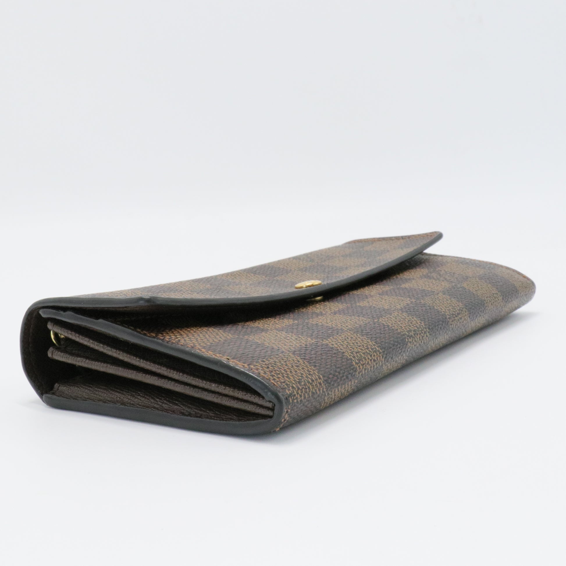 Damier Ebene Canvas Sarah Long Wallet