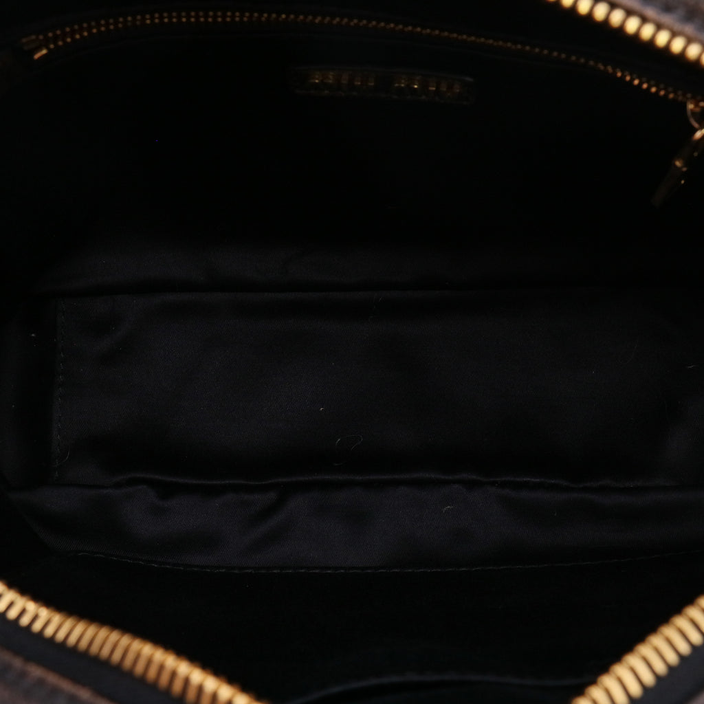 Miu Miu Arcadie Matelassé nappa leather bag Sabbia Caffe twins LDJ5533