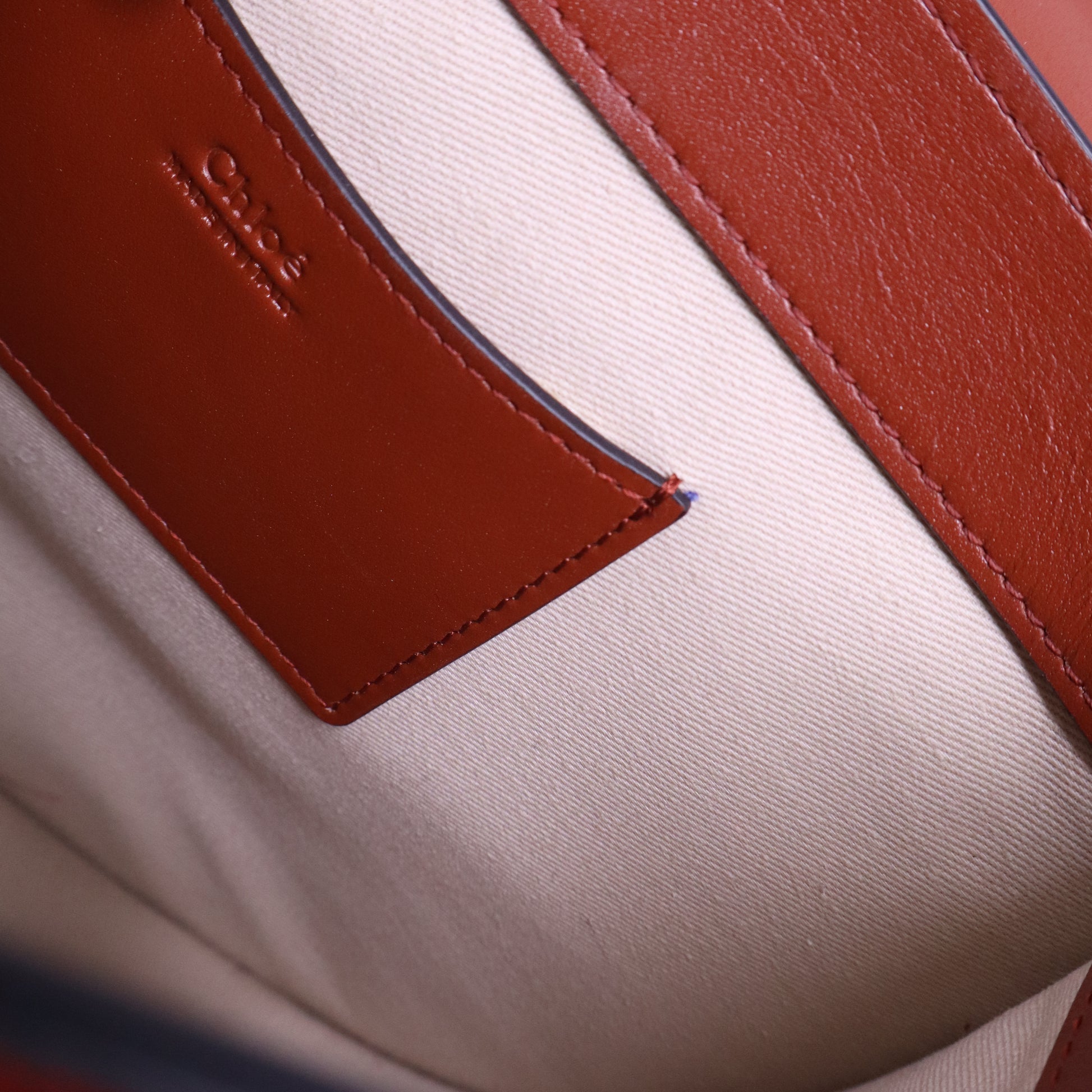 Chloe Brown Leather Tess Saddle Bag twins B20987