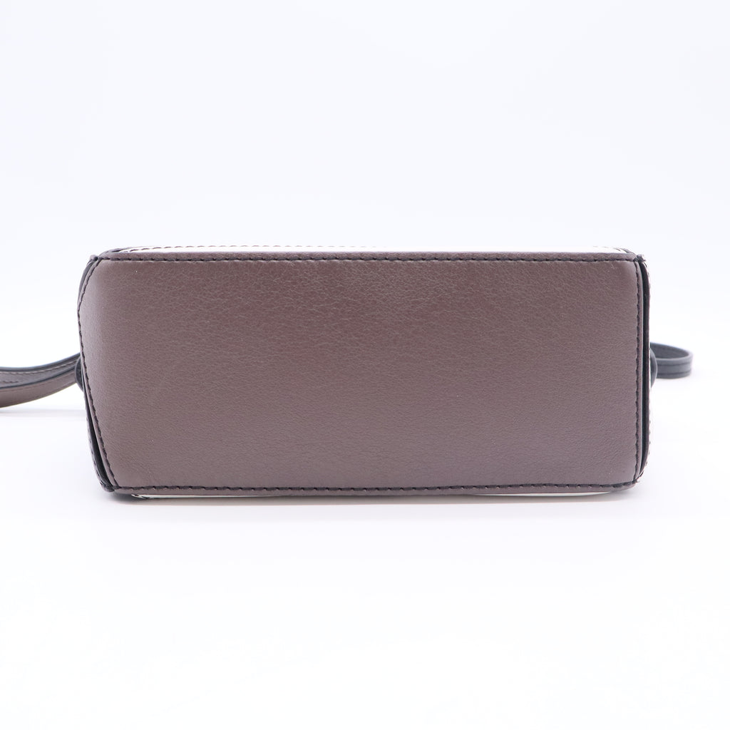 Calfskin Mini Puzzle Bag Black Taupe