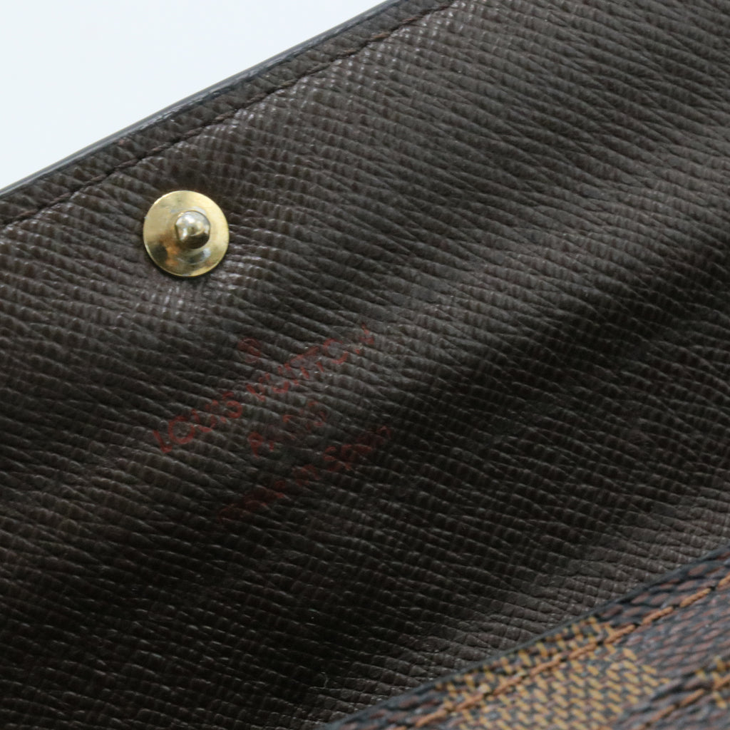 Damier Ebene Canvas Sarah Long Wallet