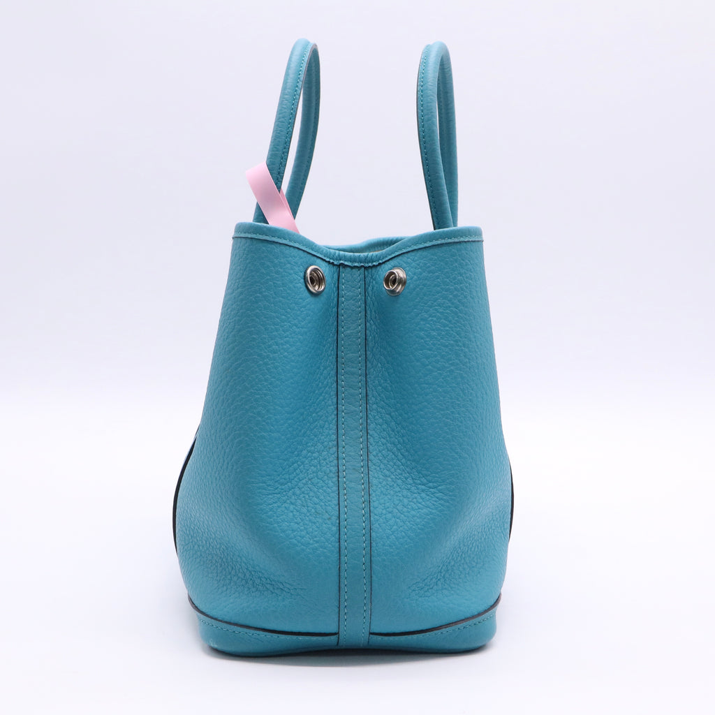 Hermès Garden Party 30 TPM Negonda leather shade Blue Zanzibar TwinsLDJ2714