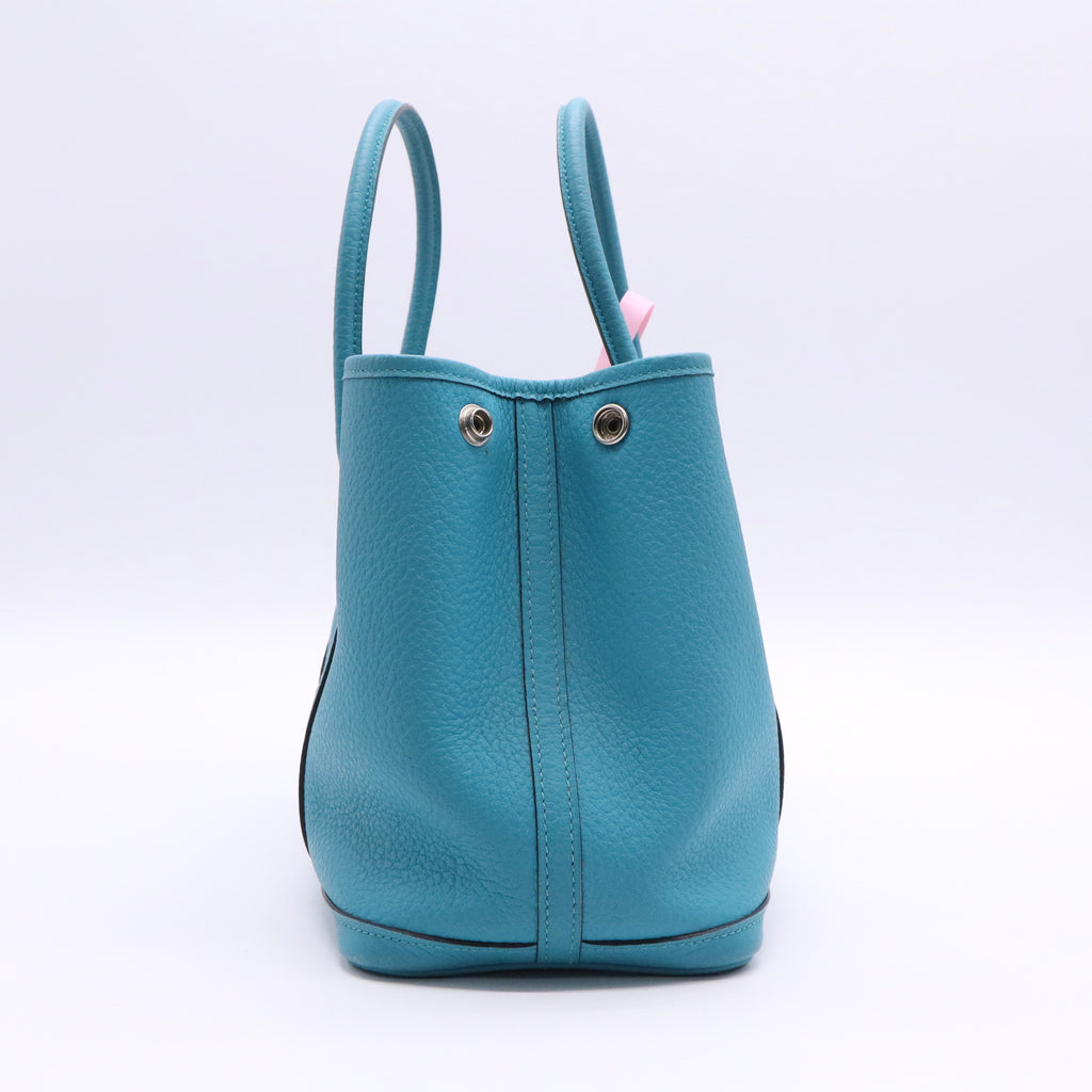 Hermès Garden Party 30 TPM Negonda leather shade Blue Zanzibar TwinsLDJ2714