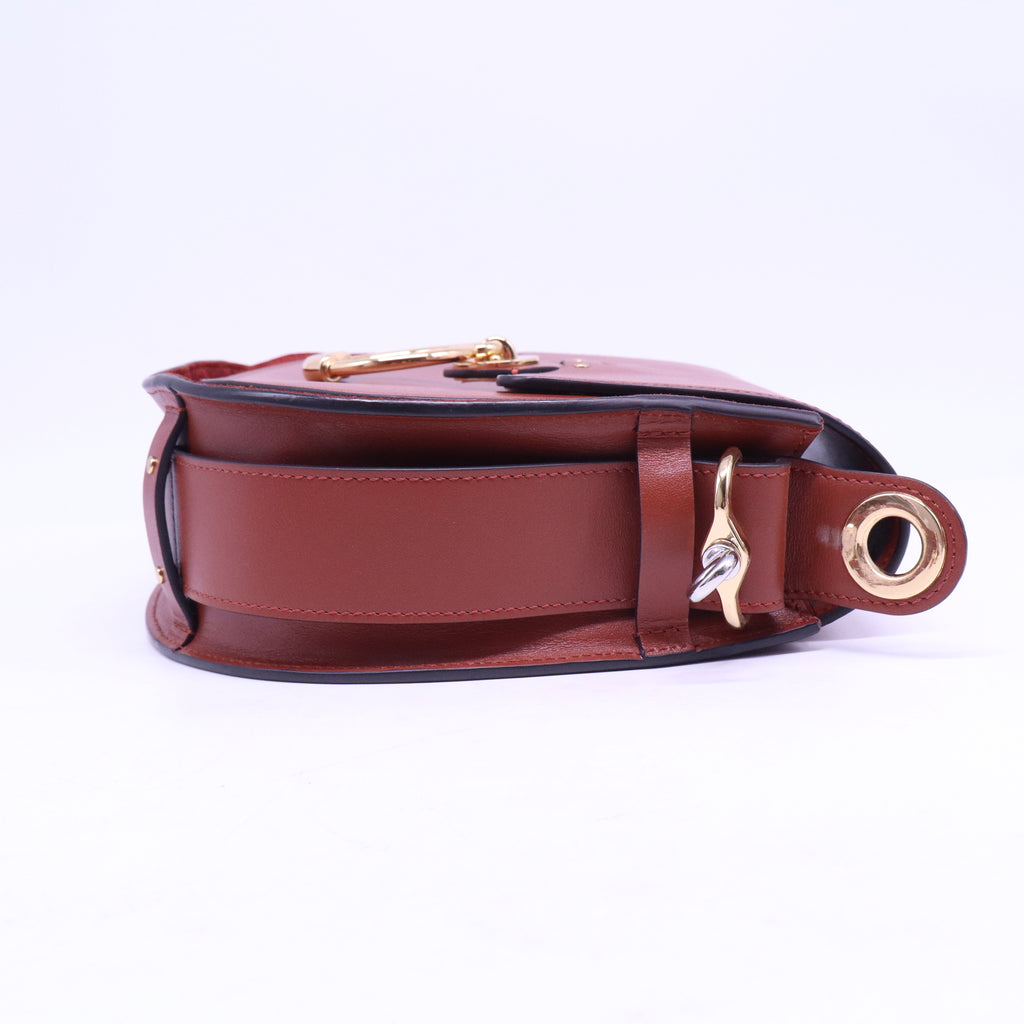 Chloe Brown Leather Tess Saddle Bag twins B20987