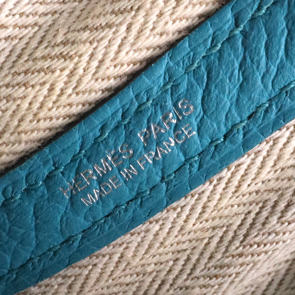 Hermès Garden Party 30 TPM Negonda leather shade Blue Zanzibar TwinsLDJ2714
