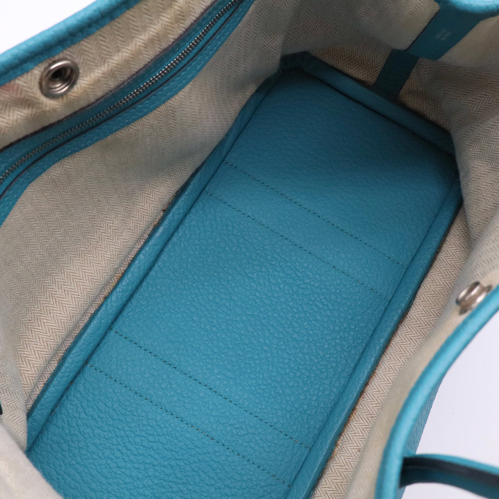 Hermès Garden Party 30 TPM Negonda leather shade Blue Zanzibar TwinsLDJ2714