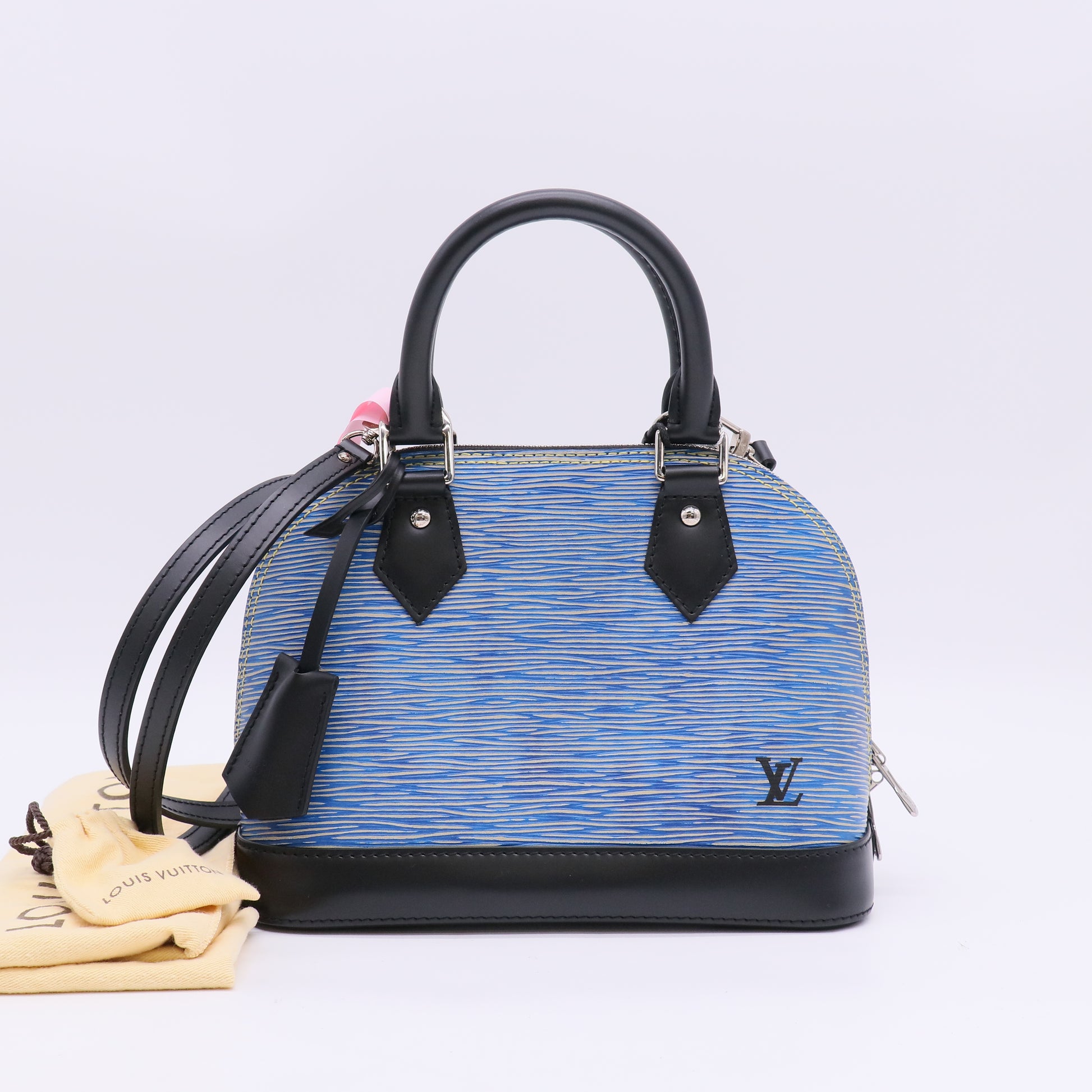 Louis Vuitton Denim Light Epi Leather Alma BB Bag Twins LDJ5527