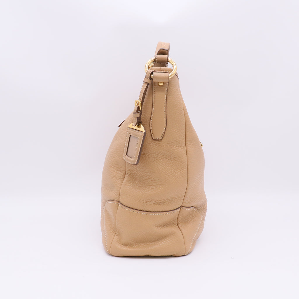 Prada Vitello Daino Leather Hobo Bag Twins B22987