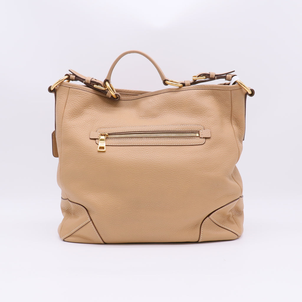Prada Vitello Daino Leather Hobo Bag Twins B22987