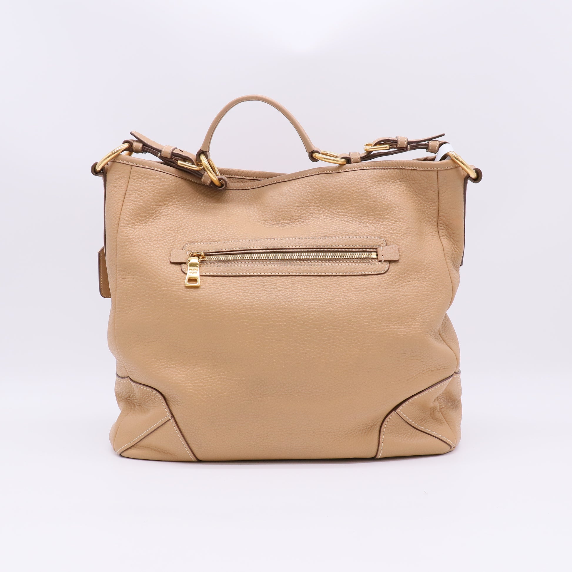 Prada Vitello Daino Leather Hobo Bag Twins B22987