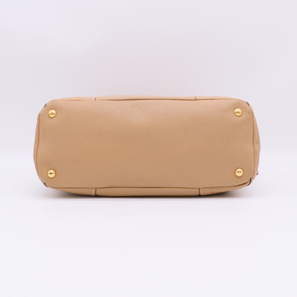Prada Vitello Daino Leather Hobo Bag Twins B22987