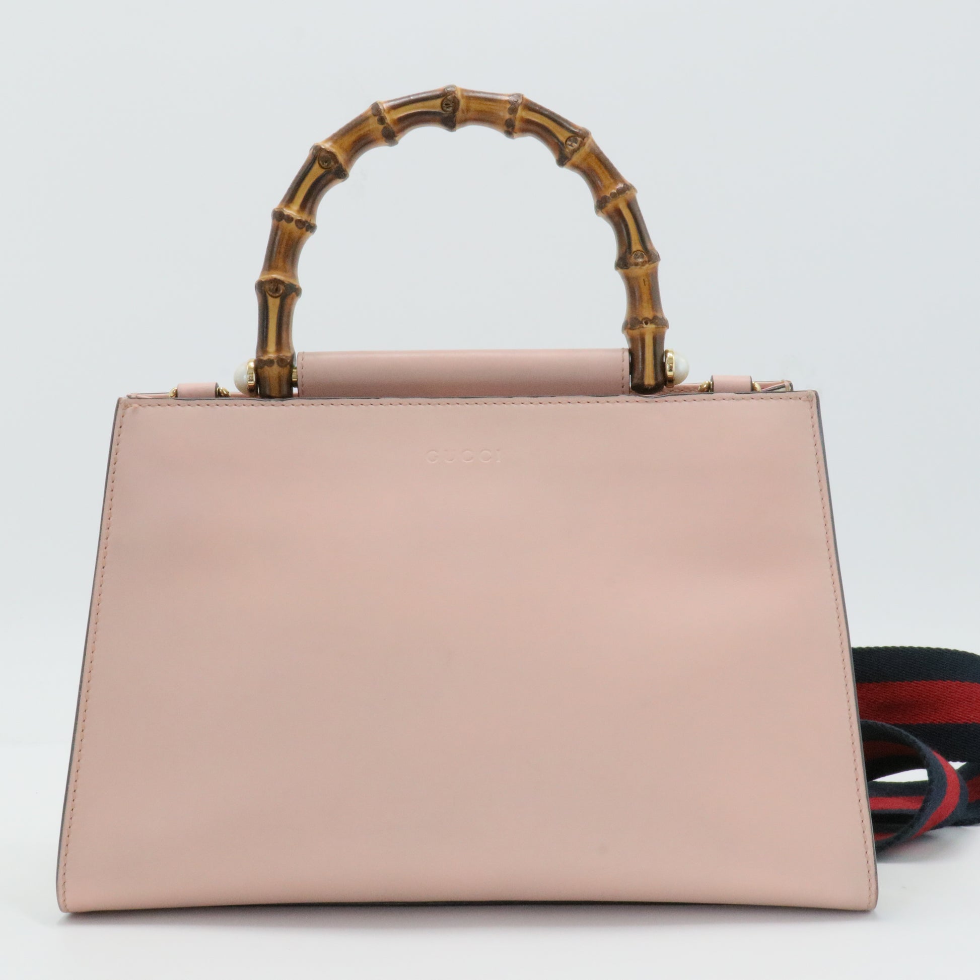 Leather Small Nymphaea Bamboo Tote