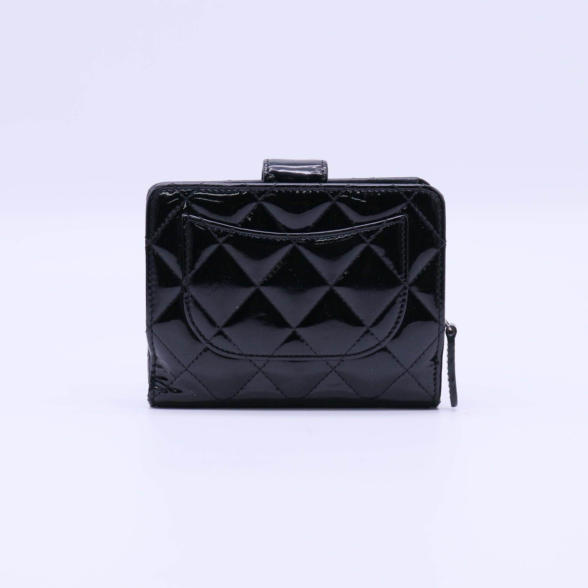Chanel Brilliant Patent Quilted Flap Compact Wallet W21255