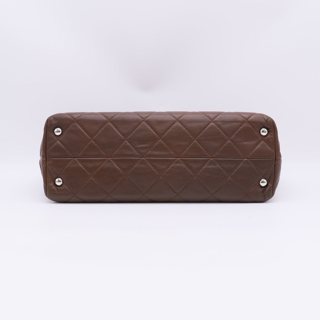 Chanel In The Business Tote Quilted Lambskin Twins B23228