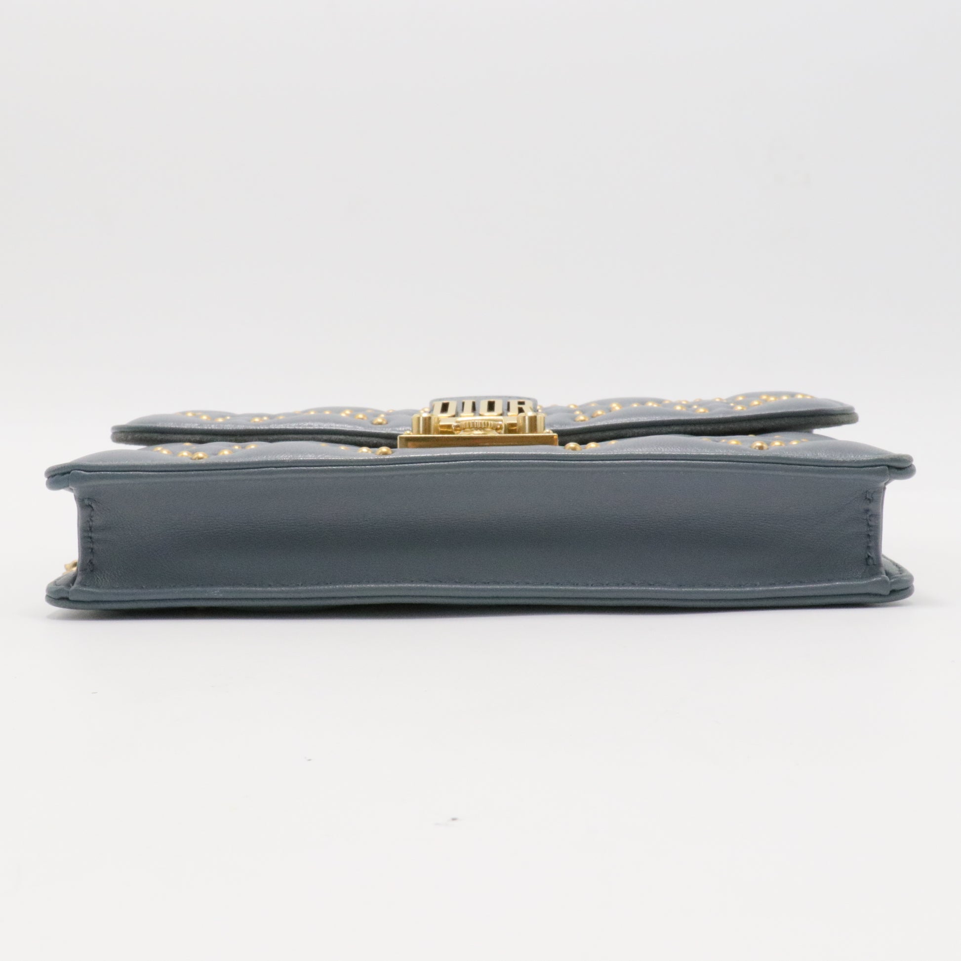 Lambskin Cannage Studded Dioraddict Wallet on Chain