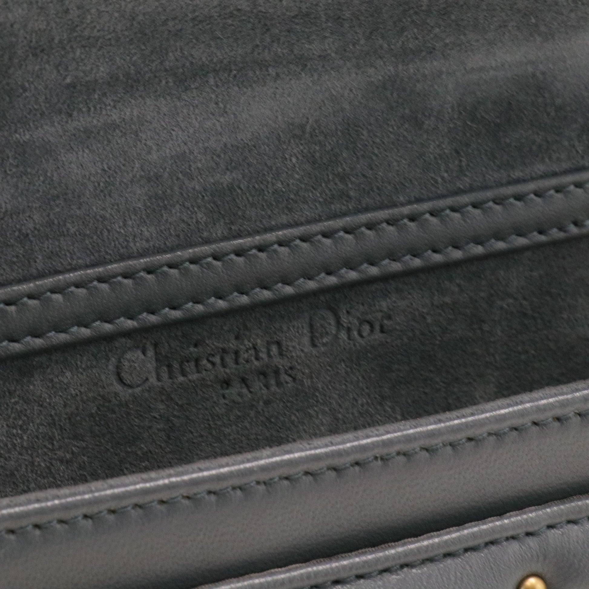 Lambskin Cannage Studded Dioraddict Wallet on Chain