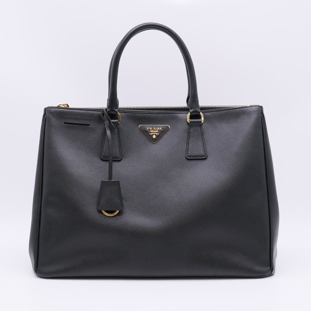 Double Zip Lux Tote Vernice Saffiano Leather Medium Twins B23173