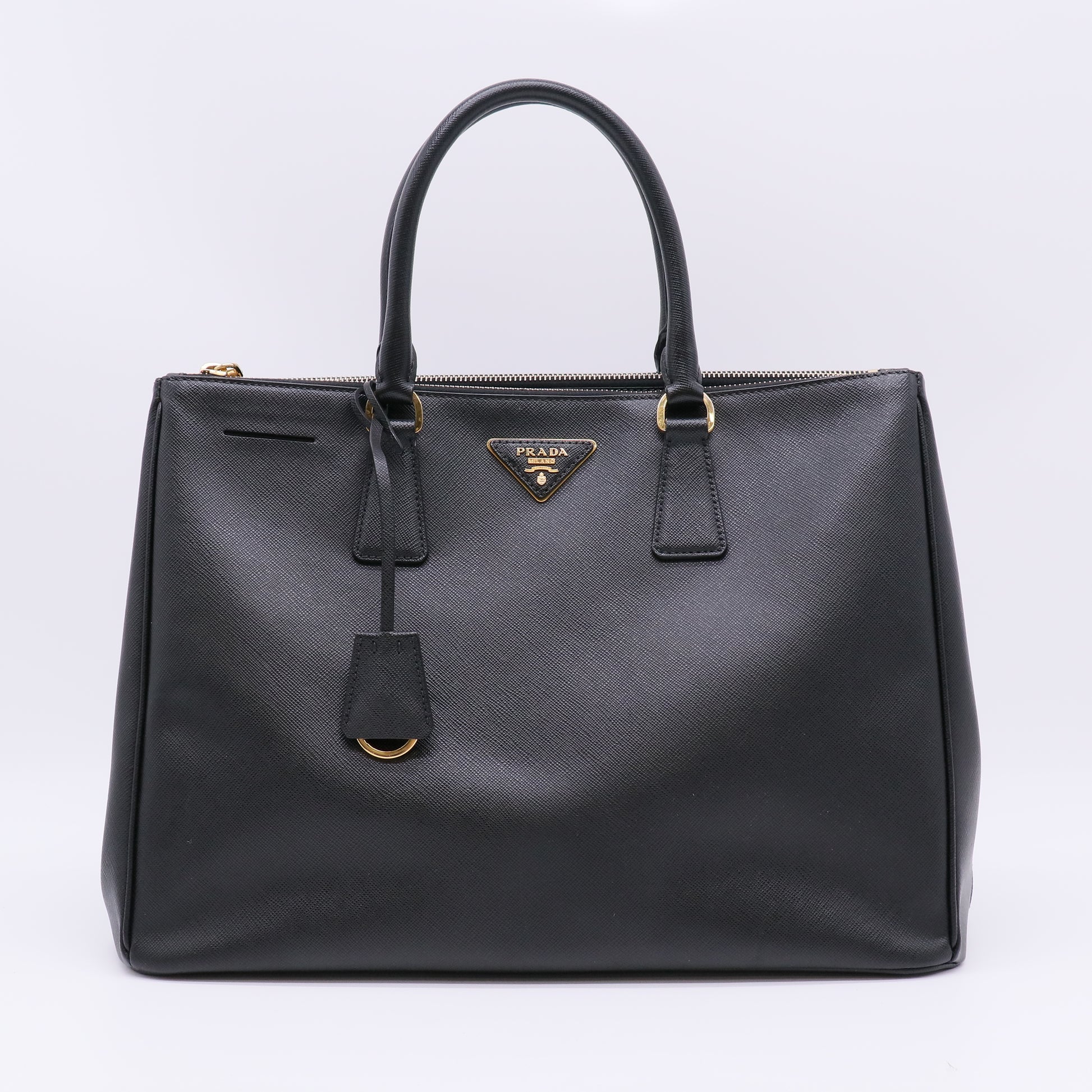 Double Zip Lux Tote Vernice Saffiano Leather Medium Twins B23173
