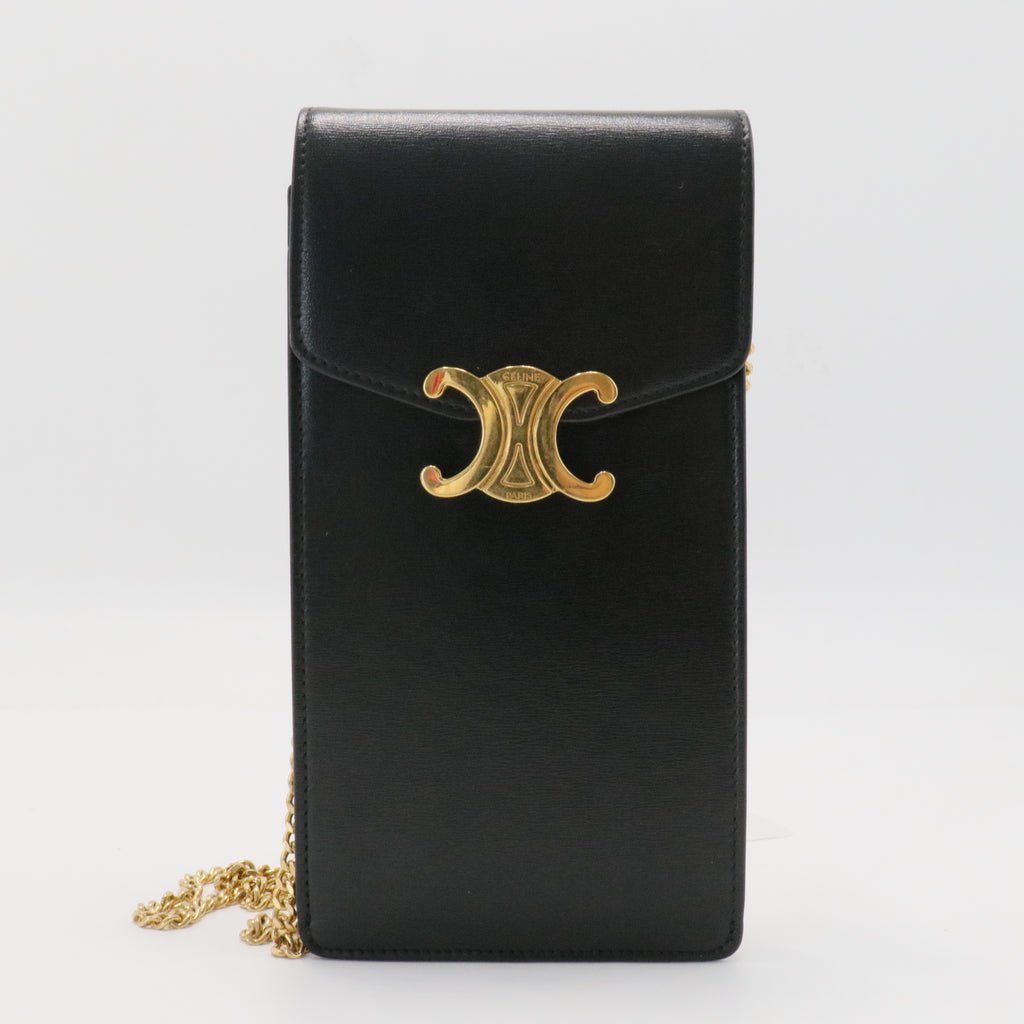 Shiny Calfskin Cell Phone Pouch