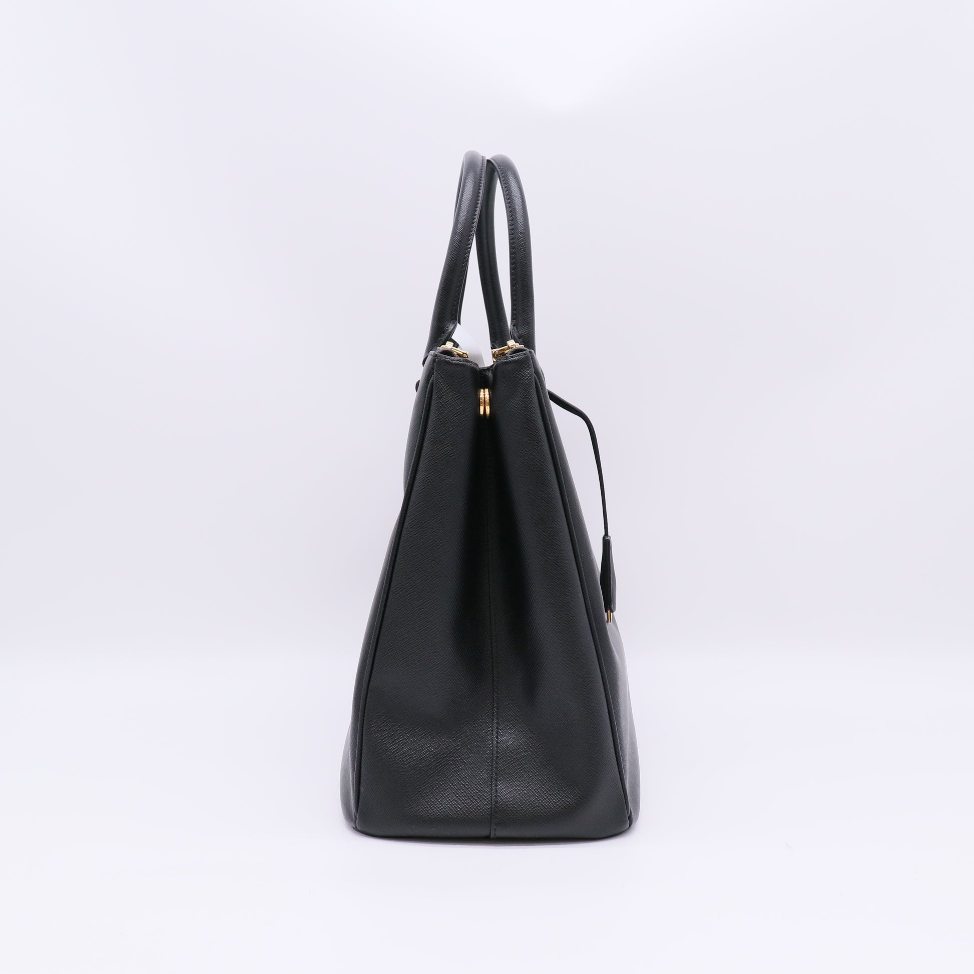 Double Zip Lux Tote Vernice Saffiano Leather Medium Twins B23173