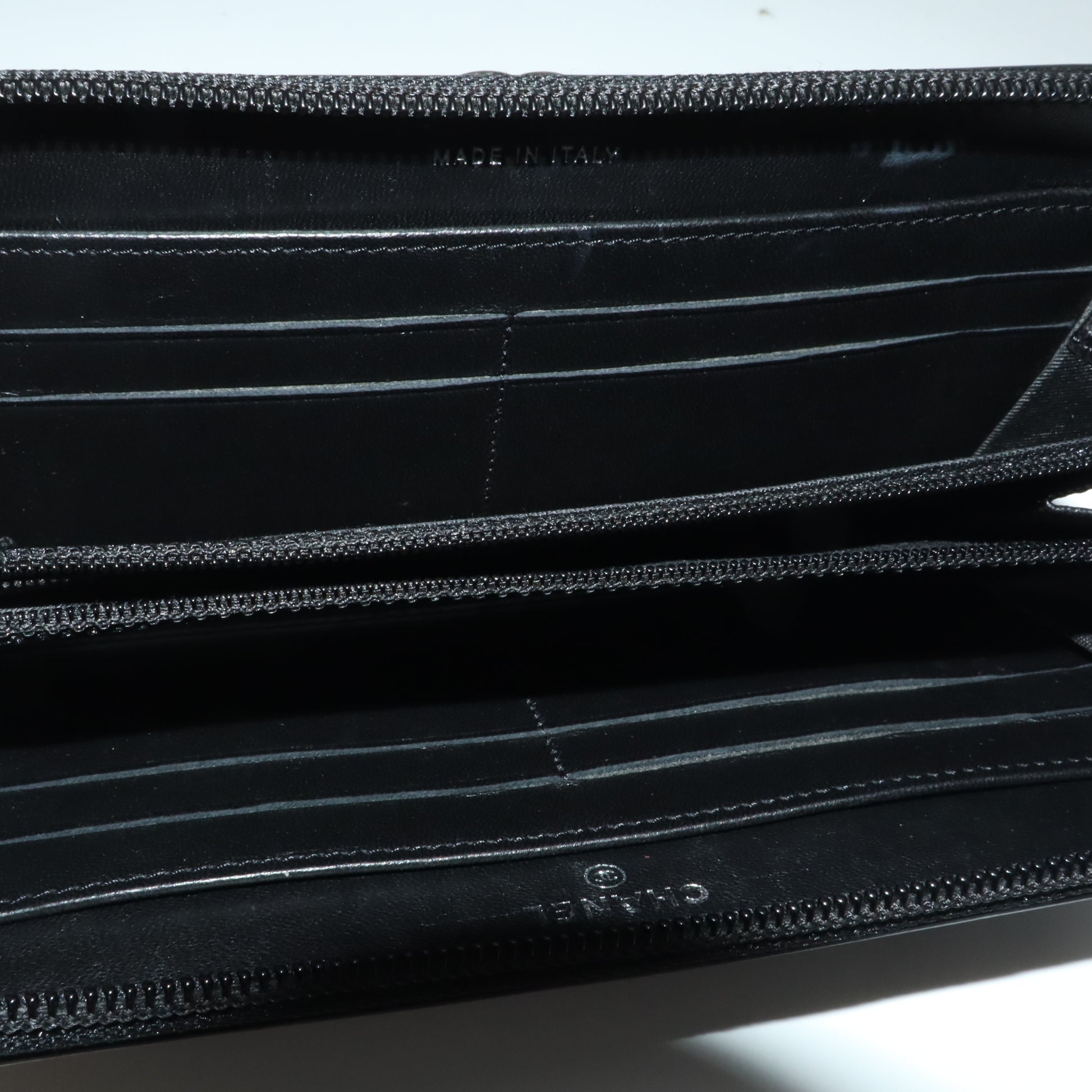 Chanel Caviar Quilted Boy Long Zip Around Wallet Black twins LDZ872