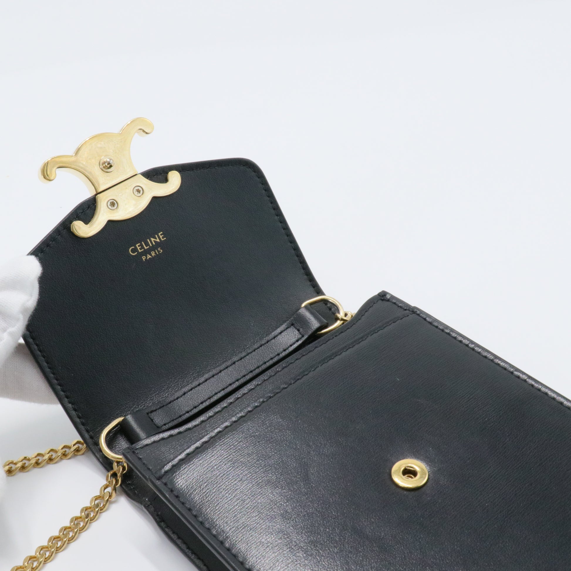Shiny Calfskin Cell Phone Pouch