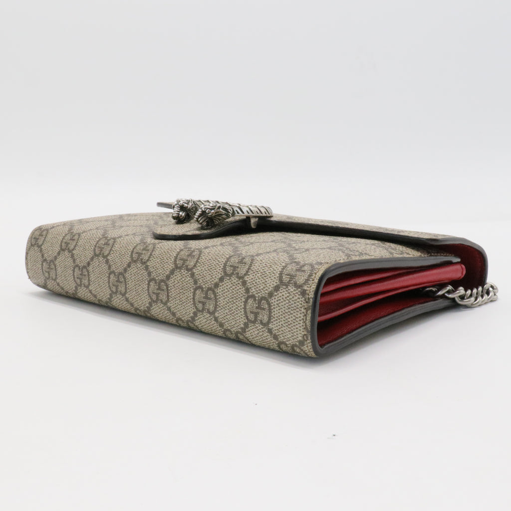 GG Supreme Monogram Mini Dionysus Chain Wallet