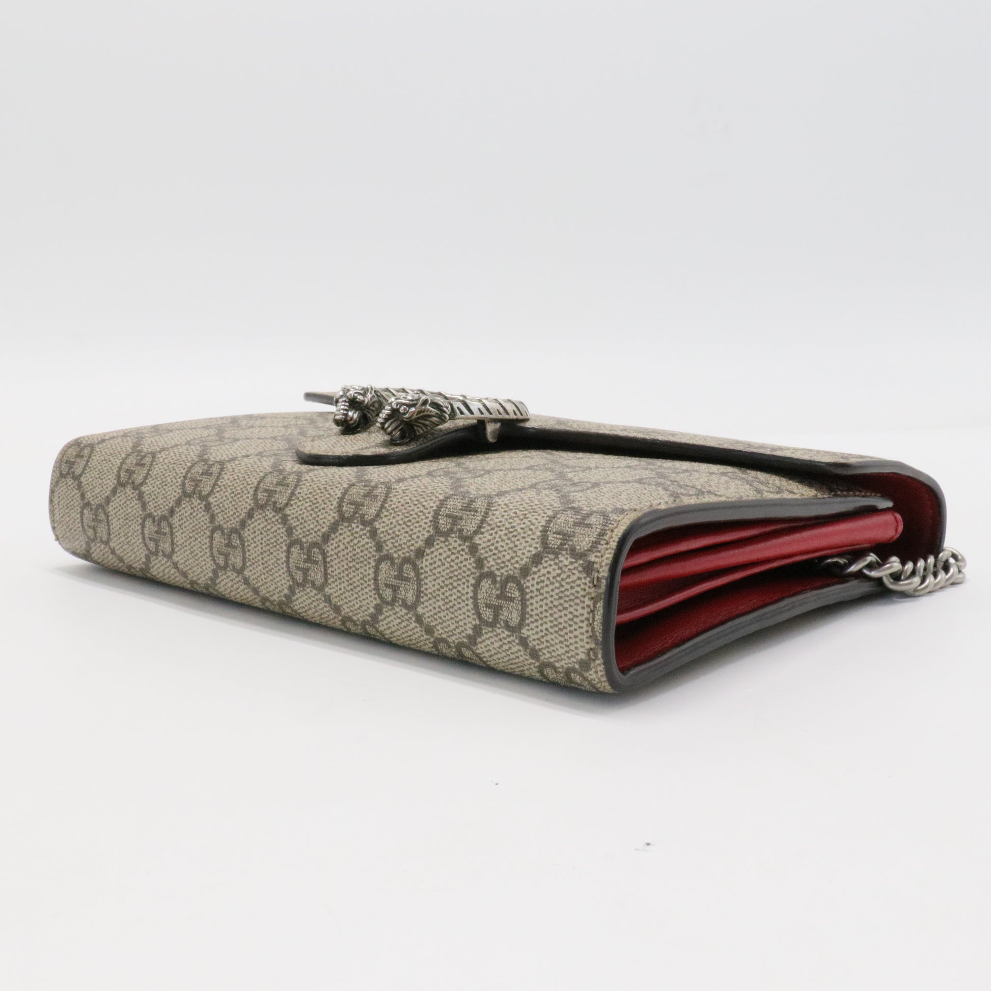 GG Supreme Monogram Mini Dionysus Chain Wallet
