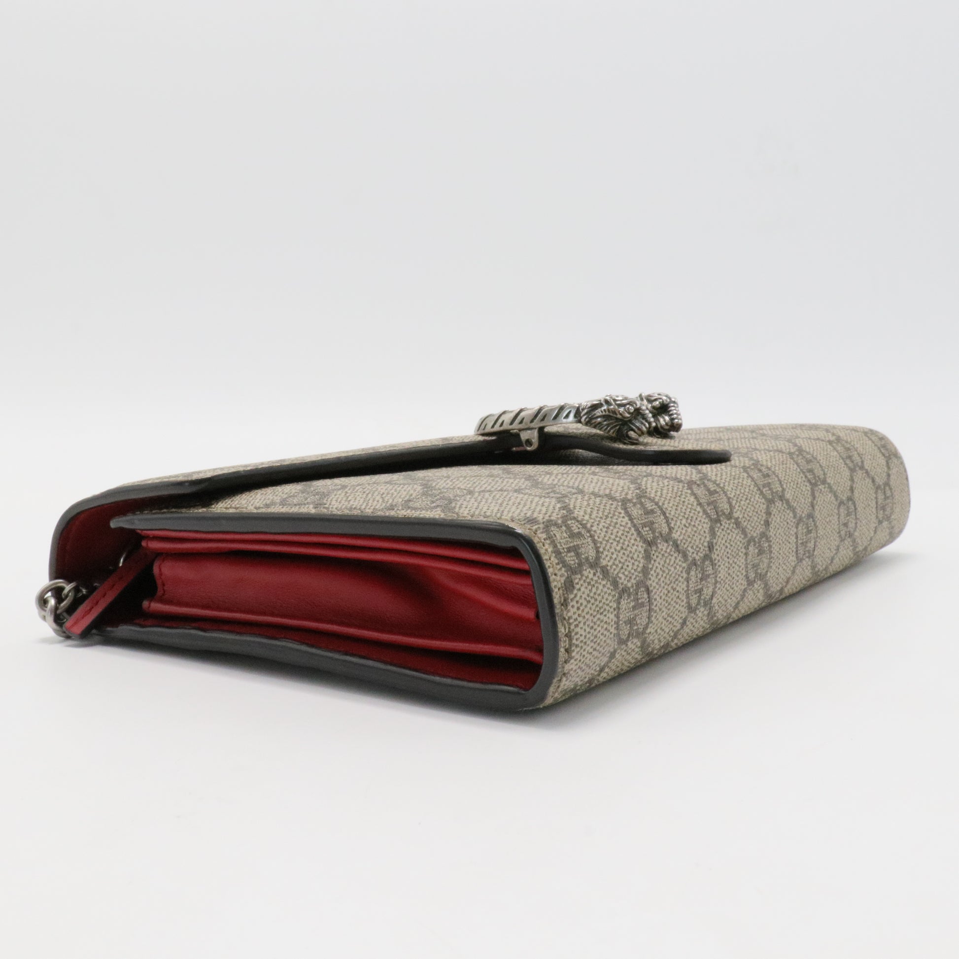 GG Supreme Monogram Mini Dionysus Chain Wallet