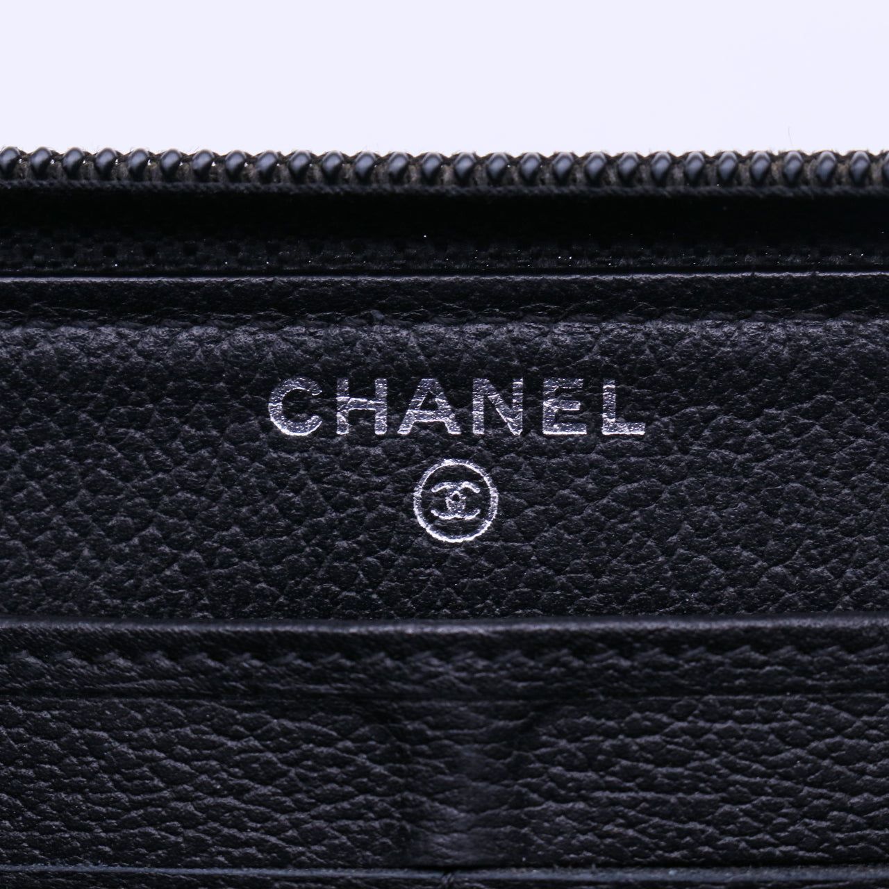 Chanel Camellia Stud Lambskin Zip Around Wallet W21213