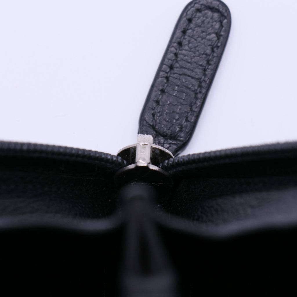 Chanel Camellia Stud Lambskin Zip Around Wallet W21213