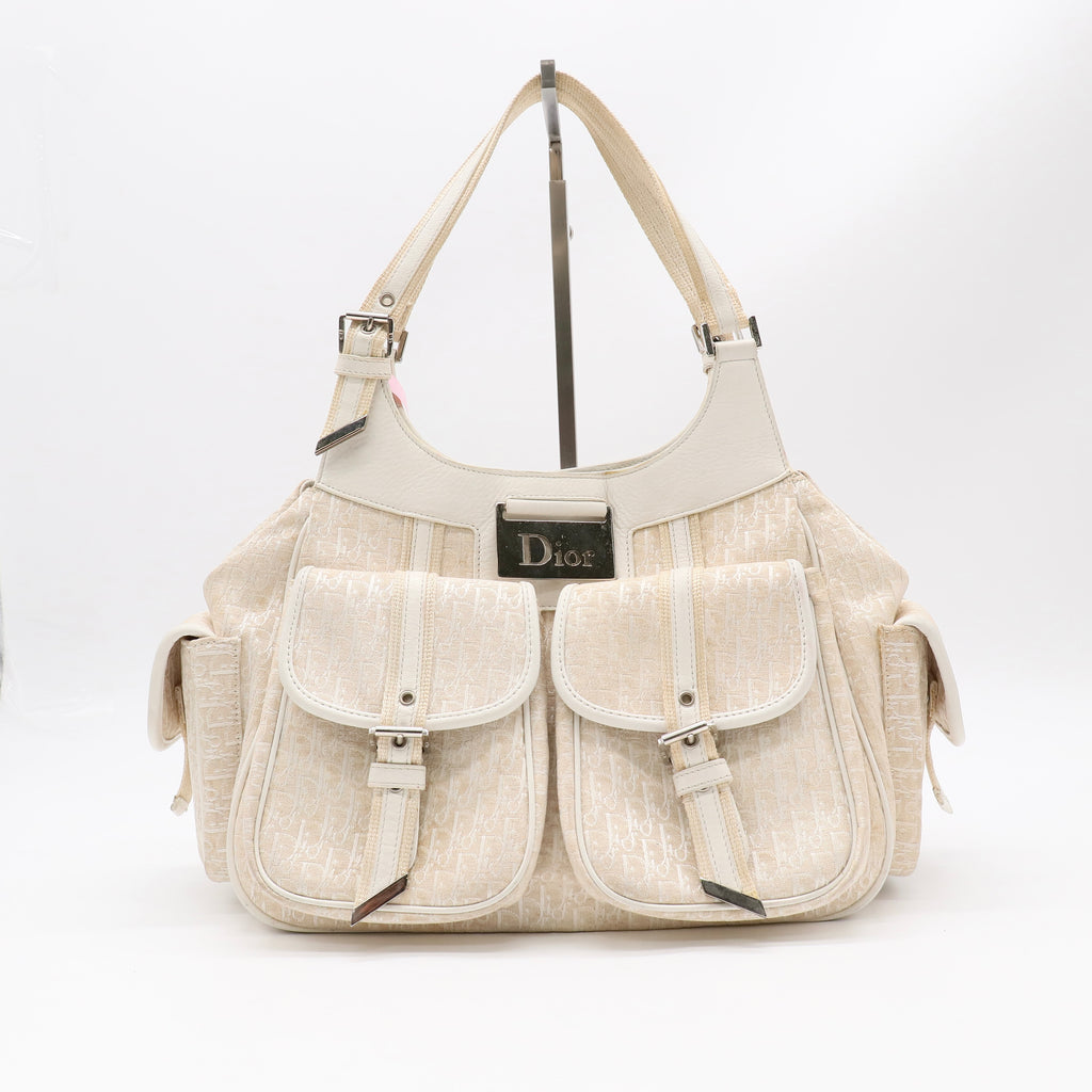 Vintage Trotter Street Chic Pocket Hobo Diorissimo Canvas Medium Twins LDJ4950