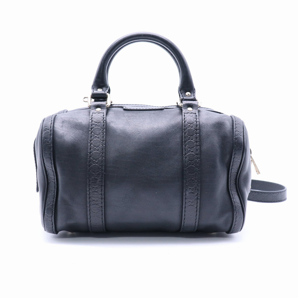 Gucci Black Leather Joy Boston Bag twins