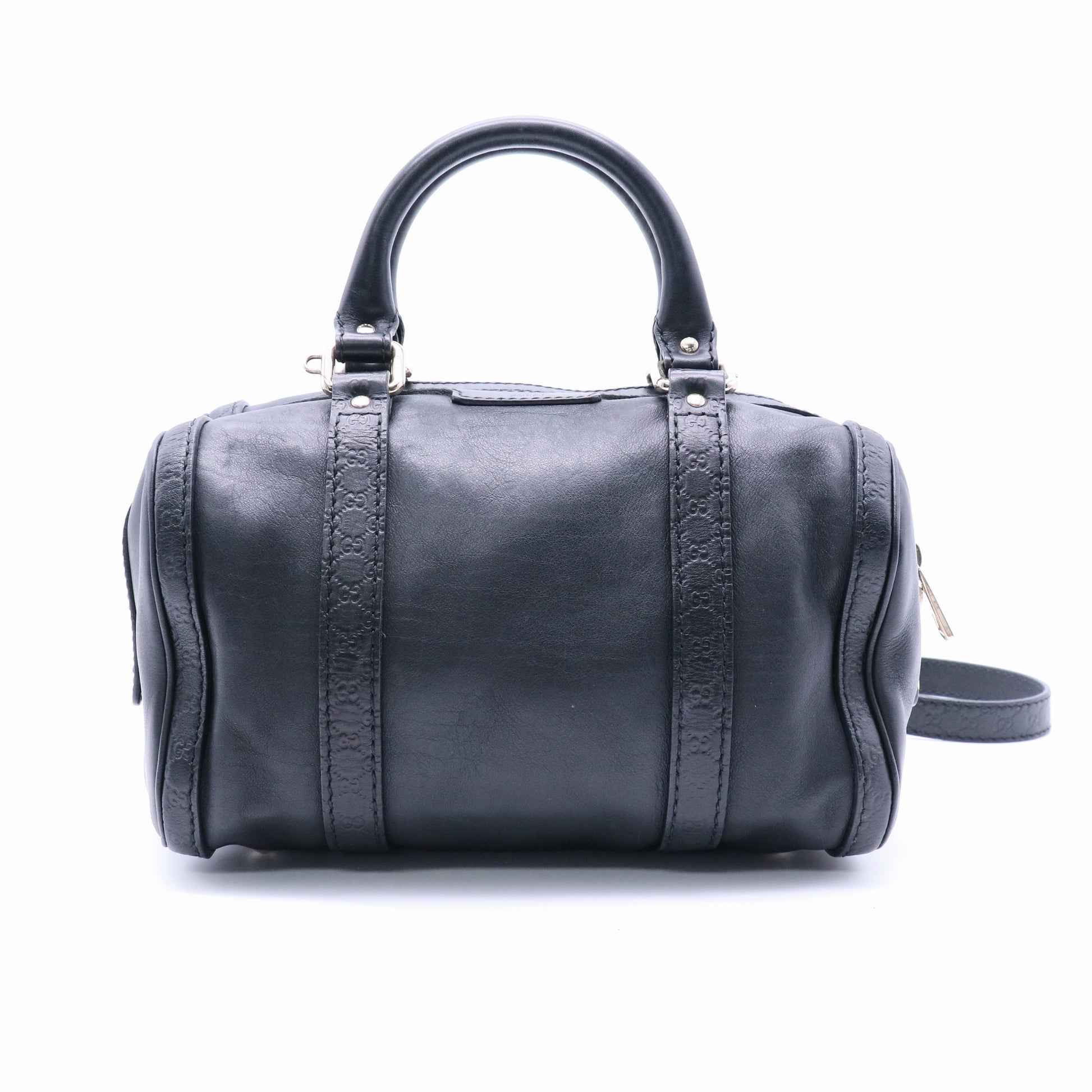 Gucci Black Leather Joy Boston Bag twins