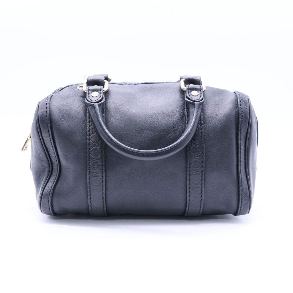 Gucci Black Leather Joy Boston Bag twins