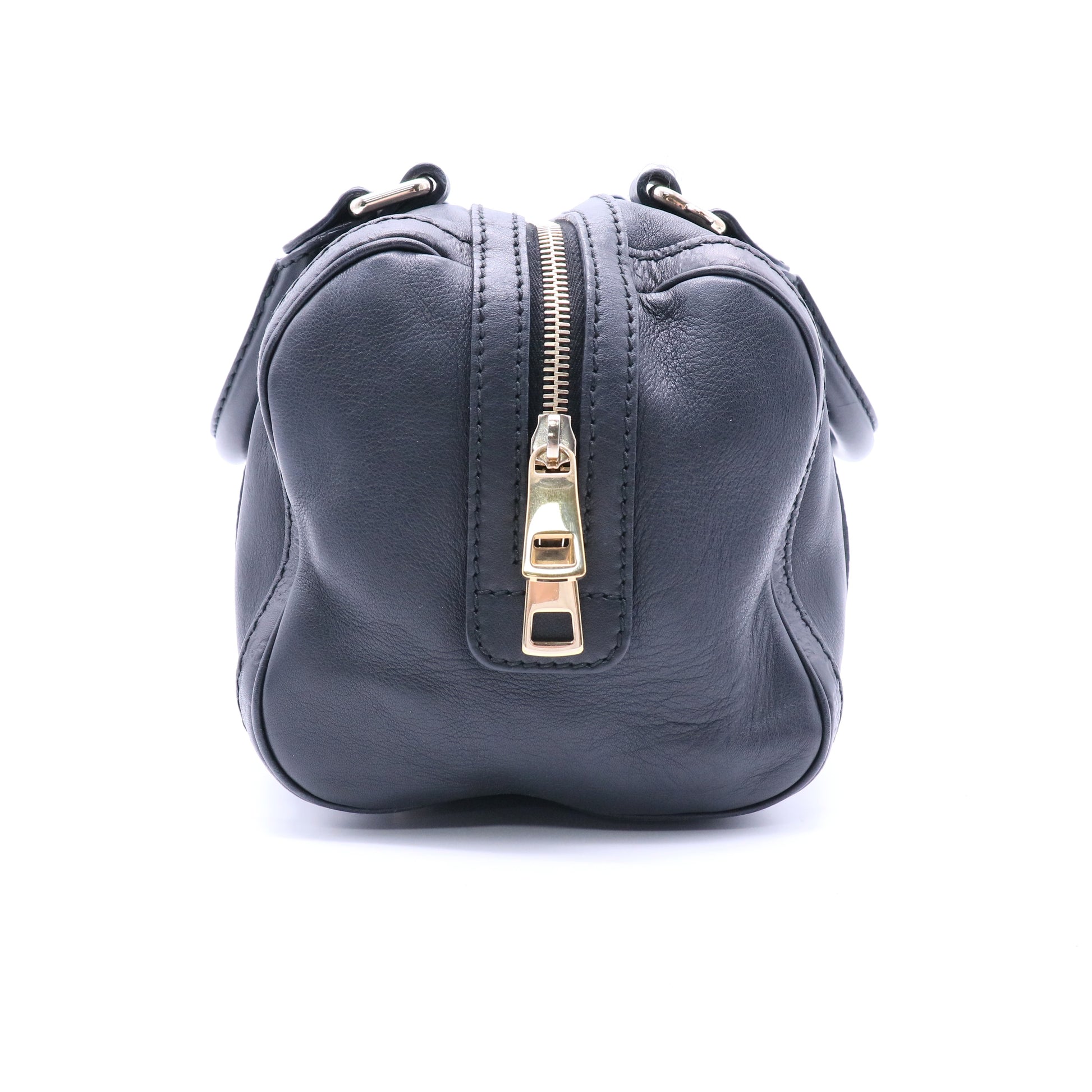 Gucci Black Leather Joy Boston Bag twins