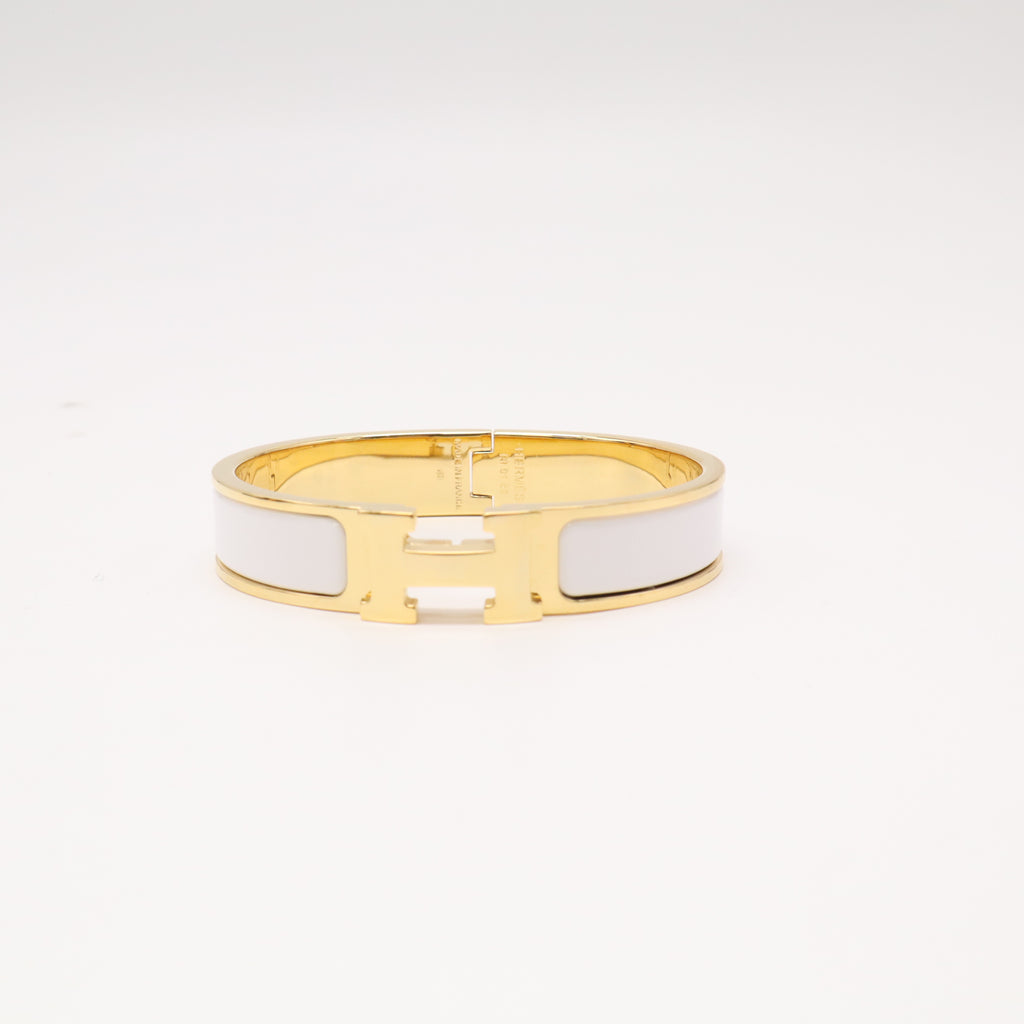 Craie Enamel Yellow Gold Plated Clic-H Narrow PM Bracelet W22887