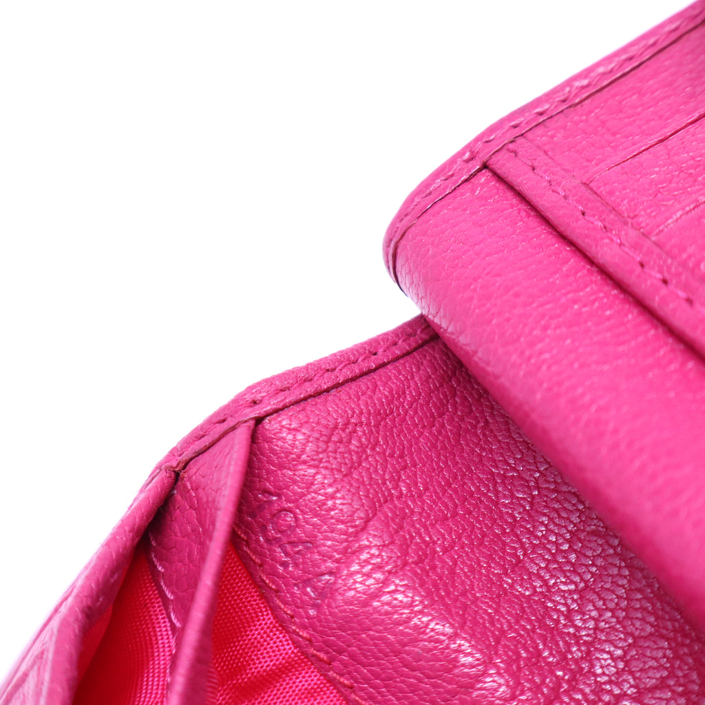 Two Tone Pink Leather Madras Compact Wallet