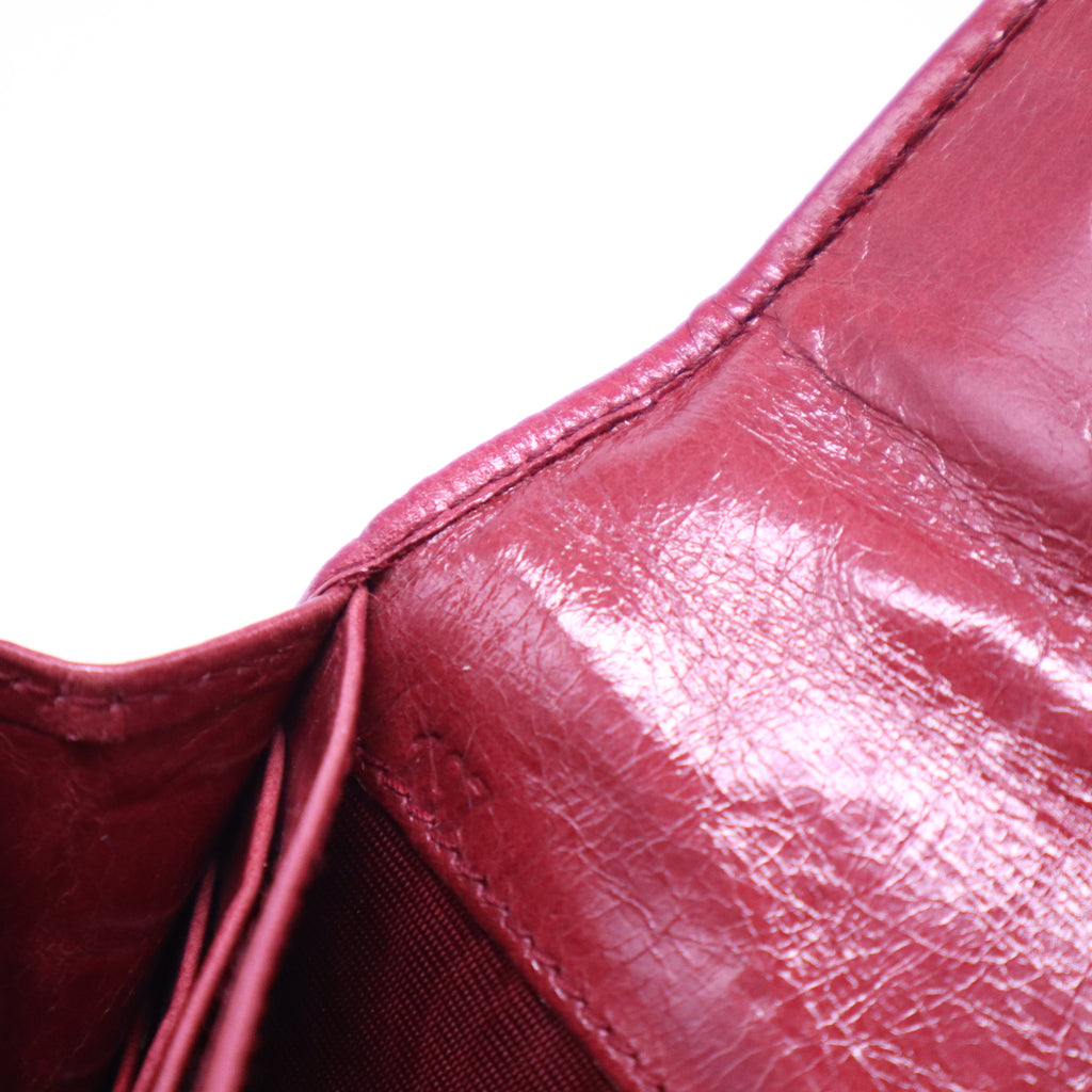 Miu Miu Fuschia Matelasse Leather Continental Wallet W20727