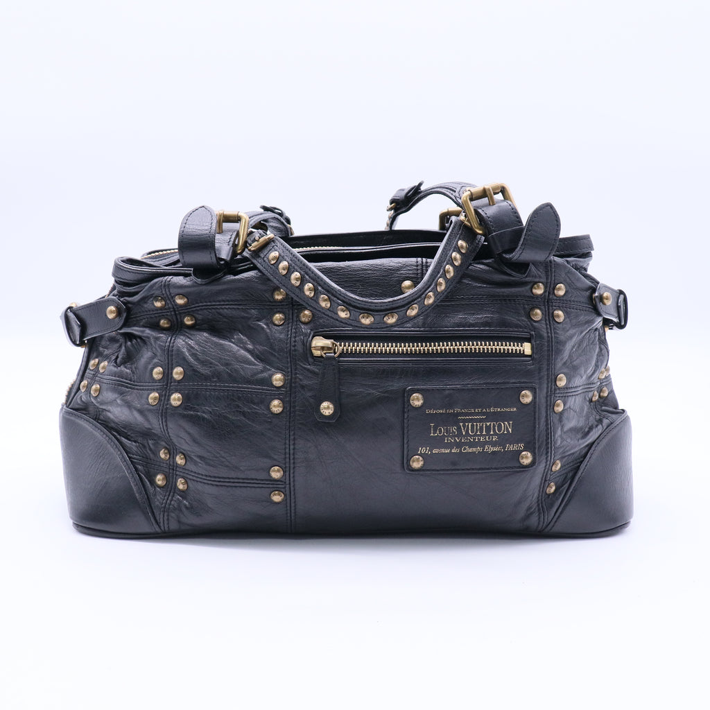 Limited Edition Black Lambskin Leather Riveting Bag twins