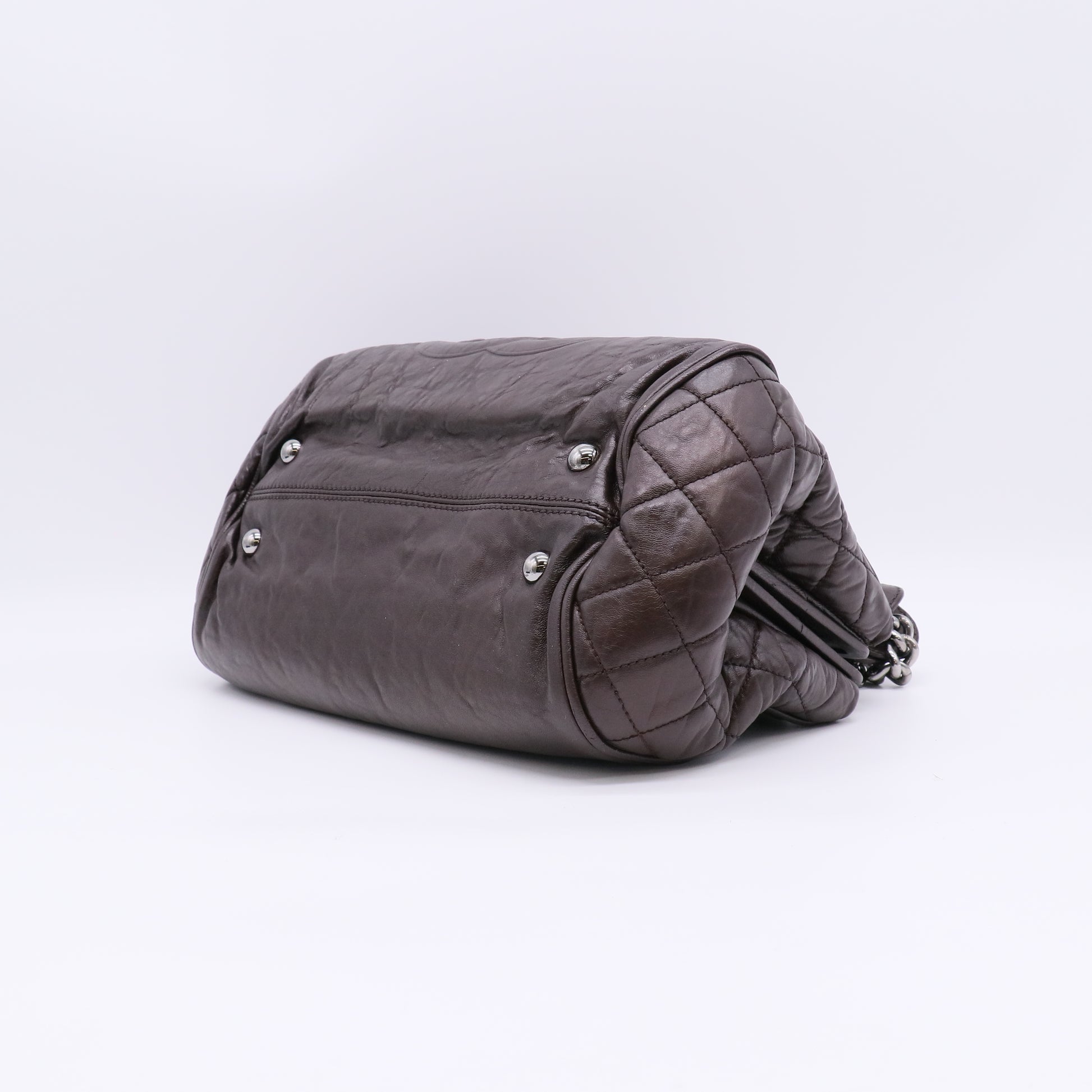 Chanel  Perfect Day Satchel Black Leather Bag Twins LDJ4947